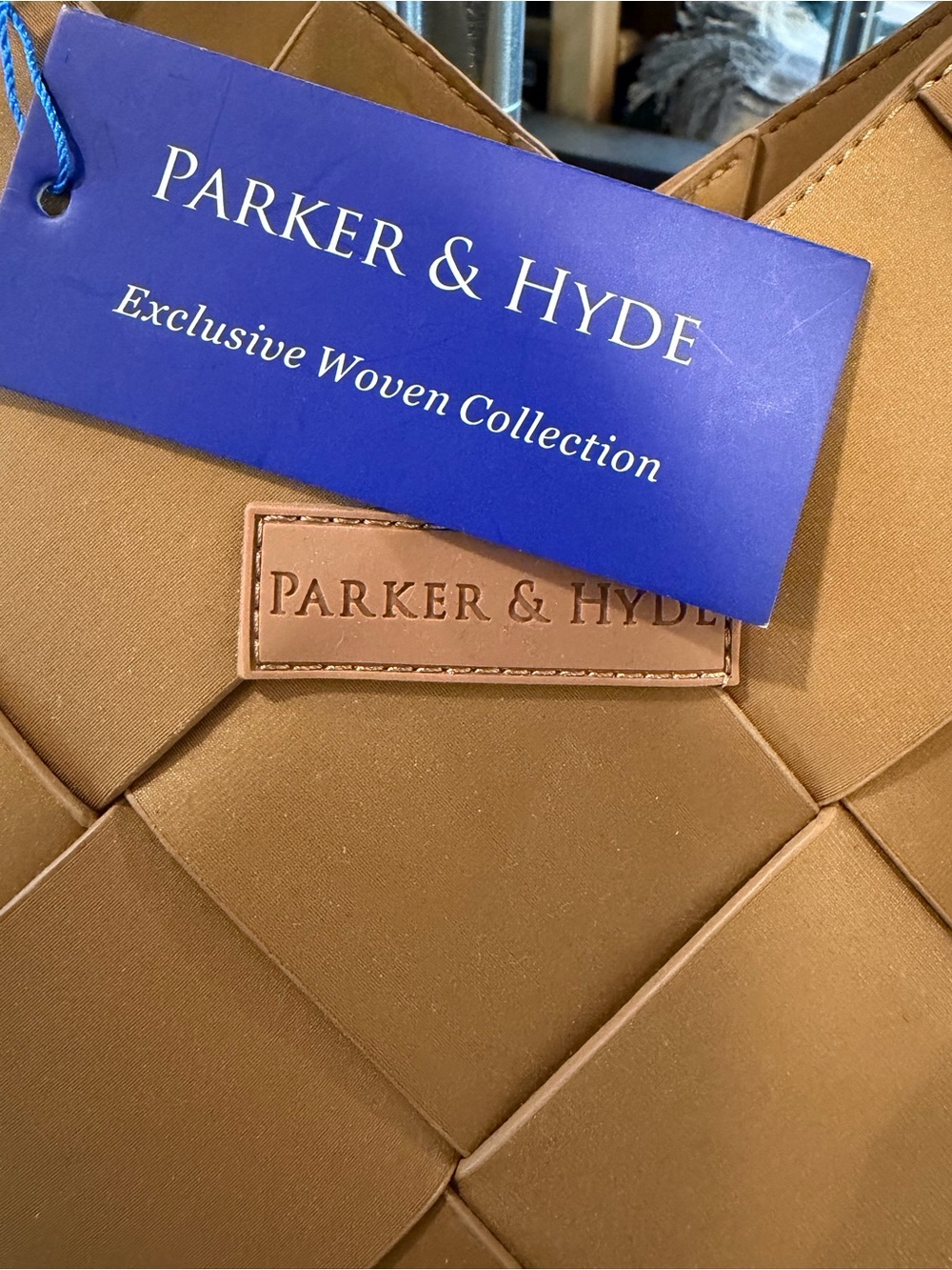 Parker & Hyde woven bag - camel - Picture 2 of 4